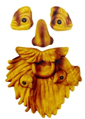 Arte de patio con cara de árbol al aire libre Saint Francis Foto 1 de 3