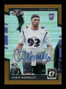 2017 PANINI DONRUSS OPTIC CHRIS WORMLEY RATED ROOKIE BRONZE AUTO RAVENS 