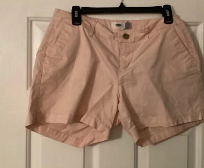 Lindos pantalones cortos chinos para mujer Old azul marino rosa frente plano talla 6 Foto 1 de 2