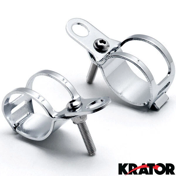 Soportes intermitentes cromados para moto Kawasaki Vulcan Classic Custom 900 Foto 1 de 4