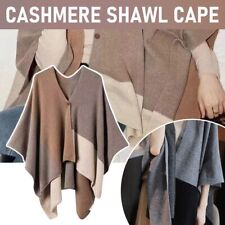 Thicken 100% Pure Wool Shawl Luxury Elegant Cloak Cardigan Fleece Wraps Scarf
