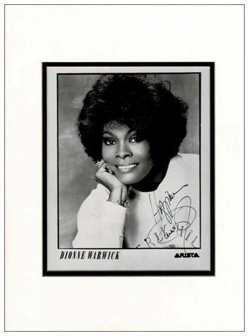 Dionne Warwick Autograph Signed Photo AFTAL UACC REGISTERED DEALER Cover