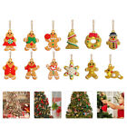  12 pièces décorations de salle maison arbre de Noël en pain d'épice suspendu homme