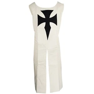 Knight Templar Tabard Surcoat with Cross Design Sleeveless Renaissance Costume - Picture 1 of 14