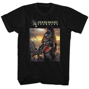 Bionic Commando The World Burns X Box NES Video Game Men's T Shirt Gamer Merch - Picture 1 of 5