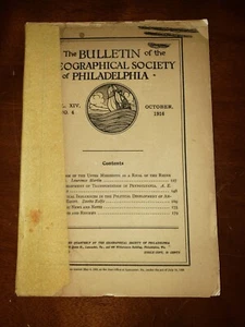 October 1916 The Bulletin of the Geographical Society of Philadelphia - Bild 1 von 4