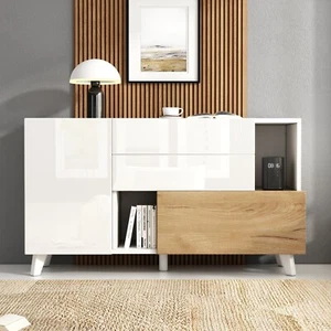 moderner Design Sideboard mit 2 Schubladen & 2 Türen Anrichte Beistellschrank - Bild 1 von 9