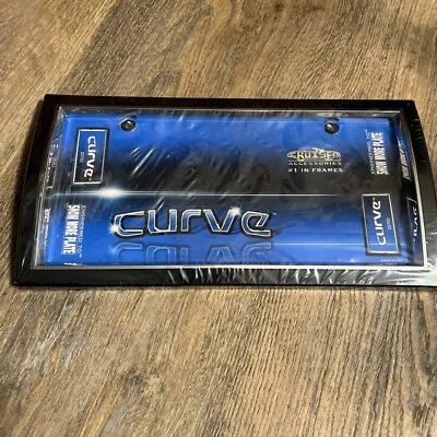 Marco de matrícula curva Cruiser Accessories negro/cromo 22753 mostrar más placa Foto 1 de 3