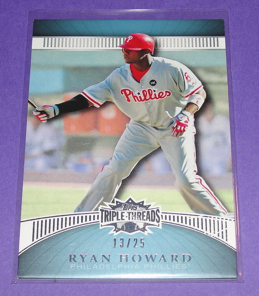2010 Triple Threads RYAN HOWARD #72 Sapphire Variant/25 Philadelphia PHILLIES - Image 1 of 2