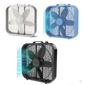 Lasko 20" Classic Box Fan with Weather-Resistant Motor, 3 Speeds, Full Color - Picture 1 of 37
