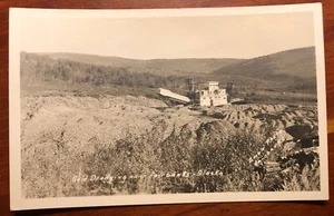 Dragado de oro cerca de Fairbanks Alaska RPPC AZO lata foto Fairbanks - Imagen 1 de 2
