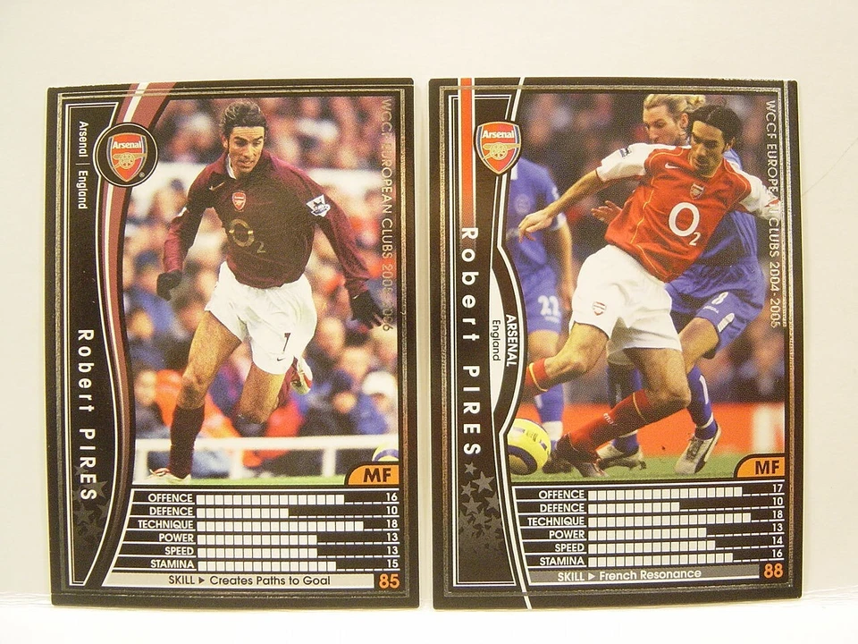 Panini WCCF 2004-05-06 Robert Pires 1973 France　No.7 Arsenal FC #012 #011 - Image 1 of 4