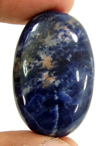 Piedra preciosa suelta de sodalita azul natural de 60,00 quilates cabujón envoltura de alambre - 16655 - Imagen 1 de 2