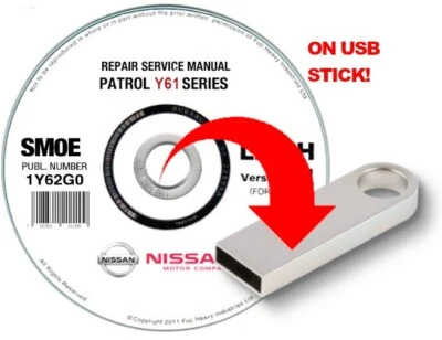Nissan Patrol Y61 (1997-2009) manuale officina per tutti sistemi Win/Mac su USB - Immagine 1 di 4