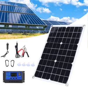 50W 12V Solar Panel Battery Charger PWM Controller Regulator Kit For Car RV Boat - Bild 1 von 17