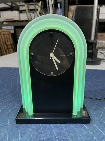 Small Vintage Cicena Neon Clock - Green - COOL!!! - SHIPS FREE!!! Cover