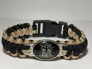 New Orleans Saints Football Paracord Bracelet NEW - Picture 1 of 2