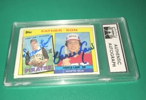 Tarjeta de béisbol auténtica firmada por Vern & Vance de los Law Pirates con autógrafo losa - Imagen 1 de 1