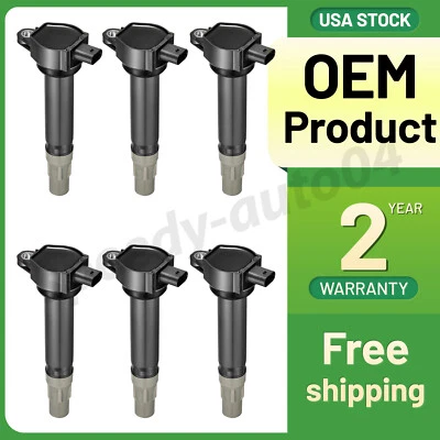 Pacote com 6 bobinas de ignição UF502 para 2008-2010 Chrysler Town & Country 4.0L V6 - Imagem 1 de 4