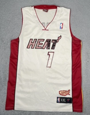 Camiseta blanca para hombre 2XL de Chris Bosh #1 Miami Heat NBA Hoops vintage RARA Foto 1 de 4