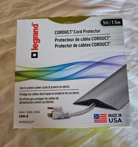 NEW Cord Protector Cover Legrand Corduct 5ft CDG-5 Gray USA - Picture 1 of 3