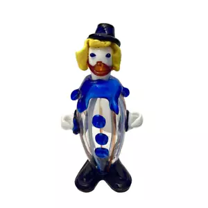 VTG 1960s Murano Italy Art Glass 8.5" CLOWN FIGURINE Ball Belly Fratelli Pitau - Picture 1 of 7