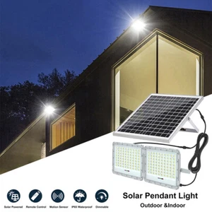 Multi-Types LED Solar Dual Light Waterproof Remote Controlled Garden Roof Lamp - Bild 1 von 17