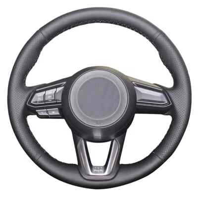 Cubierta de volante de cuero artificial para Mazda 3 Axela 2017-18 6 Atenza CX-3 Foto 1 de 4