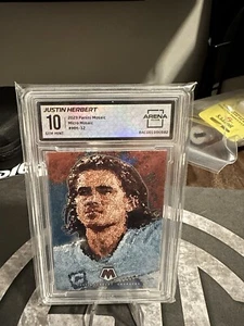 2023 Panini Mosaic Justin Herbert Micro Mosaic graded 10- Case Hit SSP Chargers  - Picture 1 of 2
