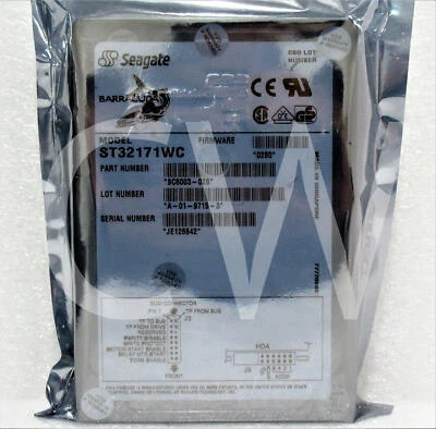 ST32171WC Seagate BARRACUDA 2.16GB 7.2K 512KB Ultra 80Pin 3.5" SCSI Hard Drive - Image 1 of 2