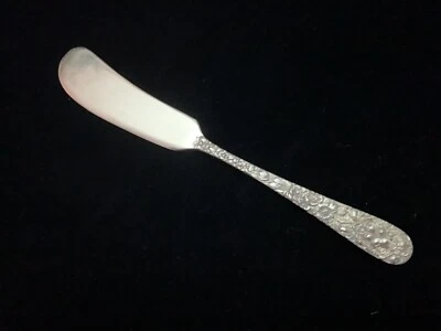 Cubiertos Stieff Sterling, rosa, cuchillo de mantequilla 6 en sin mono Foto 1 de 4