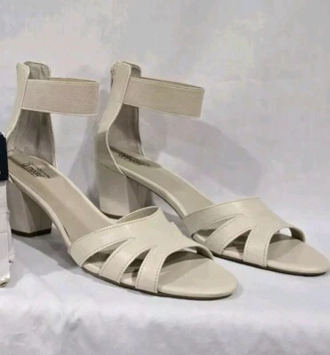 Sandalias Croft & Barrow con Ortholite para mujer beige punta abierta tacón bloque talla 11 Foto 1 de 4
