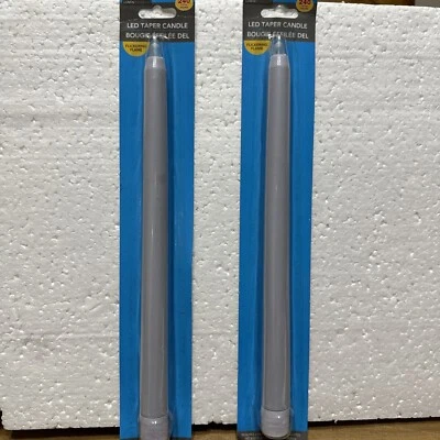 Battery Operated Flameless LED Taper  Flickering Flame 10" - Image 1 of 4