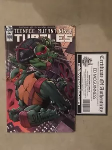 TMNT TEENAGE MUTANT NINJA TURTLES 100 ED McGUINNESS MIDTOWN / Signed / Coa - Picture 1 of 1