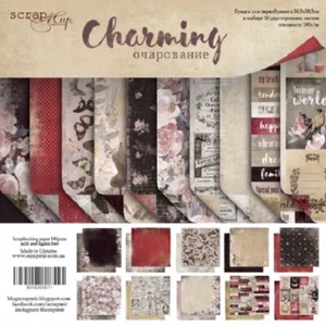 12" x 12" scrapbooking paperpad cardstock Charming 10 sheets 190gsm - Picture 1 of 9