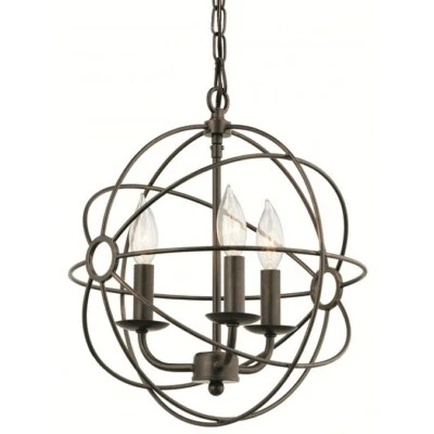 Vivian Coffee with Copper Highlights Glam Globe Pendant/Chandelier $199 - Image 1 of 3