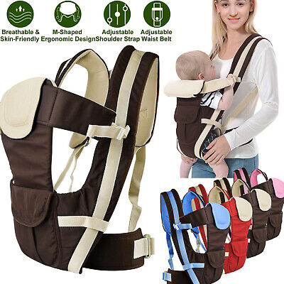 Newborn Infant Baby Carrier Breathable Ergonomic Adjustable Wrap Sling Backpack • 21.72$