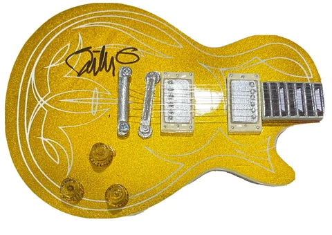 Z Z Top Signed Mini Guitar Billy Gibbons Autographed Mini Guitar Les Paul Proof Cover