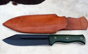 OSTRA 1095 HIGH CARBON STEEL HANDMADE BUSH CRAFT HUNTING CAMPING KNIFE w MICARTA - Picture 1 of 9