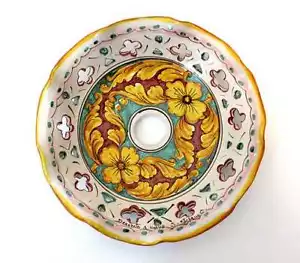CERAMICA PER LAMPADARIO PLAFONIERA APPLIQUE DECORATA COPPA RICAMBIO GIULIA/30 - Imagen 1 de 1