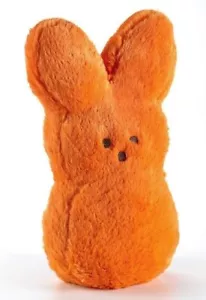 RARE - Marshmallow Scented 15in PLUSH PEEPS BUNNY Orange - Easter Bunny - NWT - Picture 1 of 1