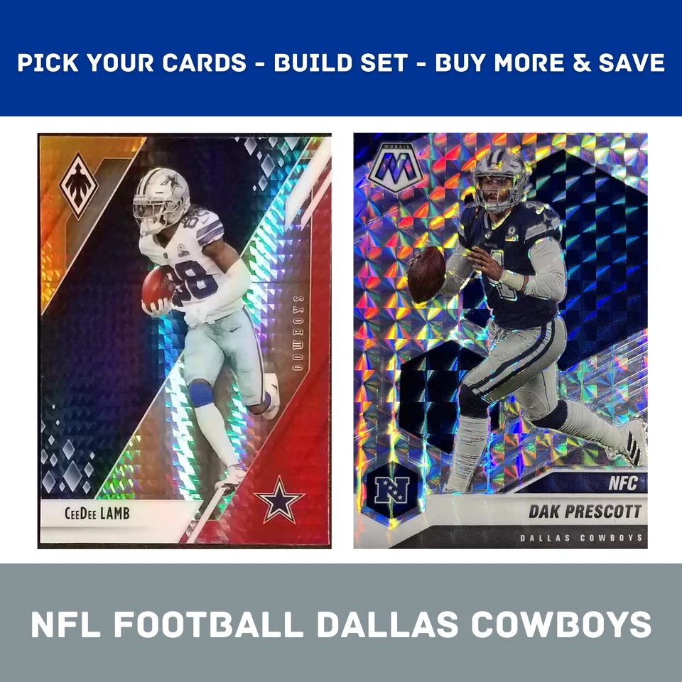 Dallas Cowboys Football Cards PYC Build Set Buy More & Save UPDATED 5-05-25 - Image 1 of 1
