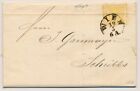 Austria 1856 1kr, gold yellow! Kw:900,-â¬! PRINTED MATTER (contents) WIEN to DISC
