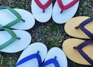 Natural Rubber Vintage Nanyang Elephant Star Sandals Flip flops Chang Dao - Picture 1 of 19