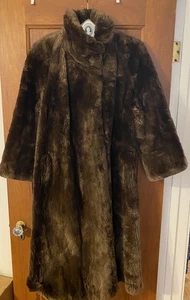 VINTAGE SOFT BROWN SHEARED BEAVER FUR COAT WOMEN’S SIZE M/L Classic - Picture 1 of 14