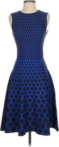 Nelke Cocktailkleid blau schwarz Stretch Gr. 12P Midi Fit and Flair ärmellos - Bild 1 von 8
