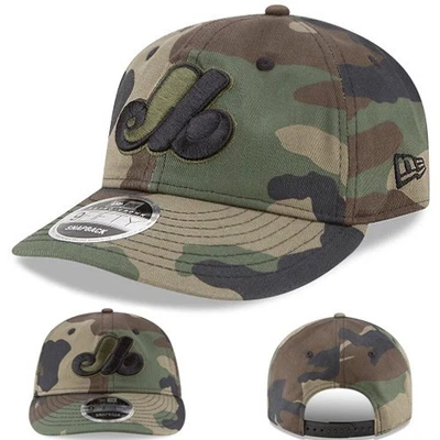 New Era Montreal Expos 950 Snapback Hat MLB Retro Crown Green Camouflash Cap - Image 1 of 4