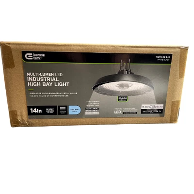 Commercial Electric 14" Black Integrated LED Dimmable Multi-Lumen High Bay Light — 第 1/4 张图片