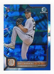 2022 Bowman Chrome Sapphire Matt Manning RC Rookie #23 - Picture 1 of 2