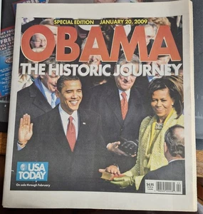 Obama Historic Journey, Edición Especial 20 de Enero 2009 EE. UU. Hoy Sin leer estado - Imagen 1 de 2